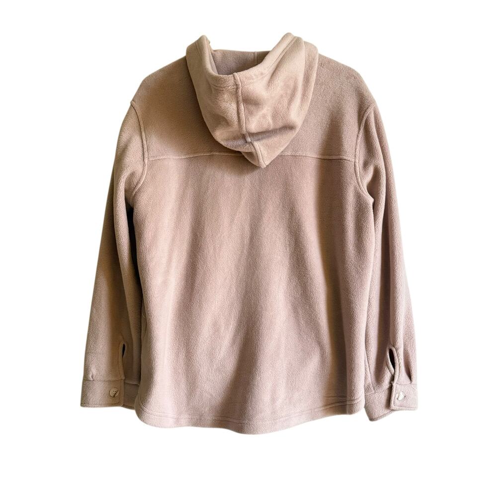 Thread & Supply Pink Fleece Hooded Shacket Top Size Large - Picture 4 of 6